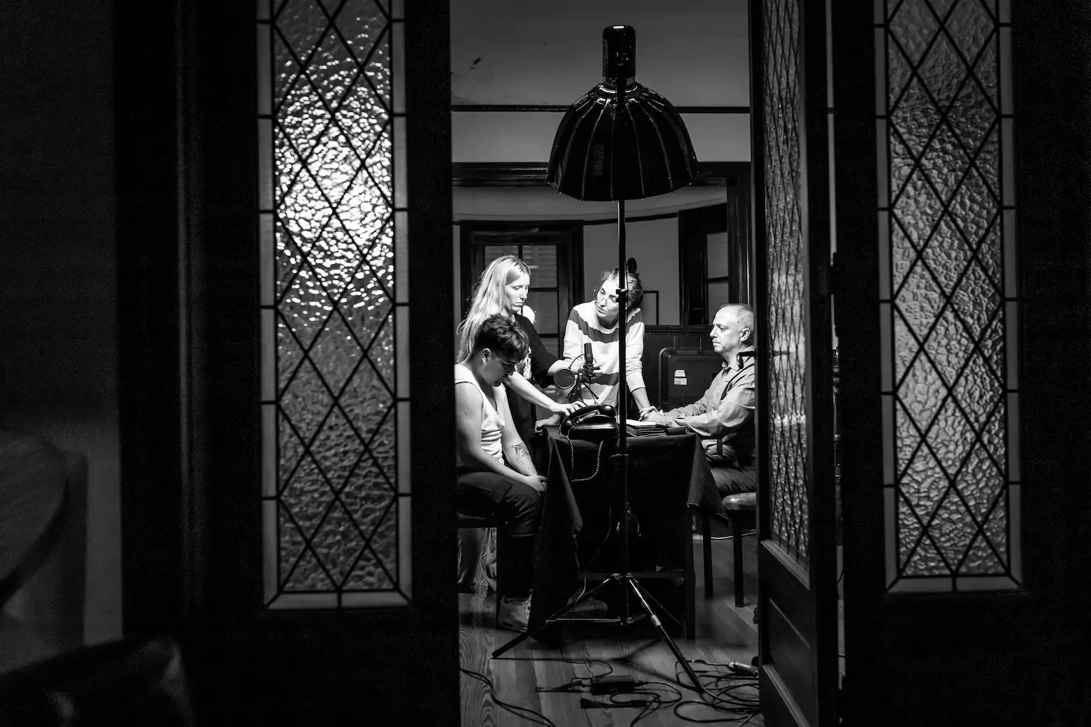 Actor profesional en set